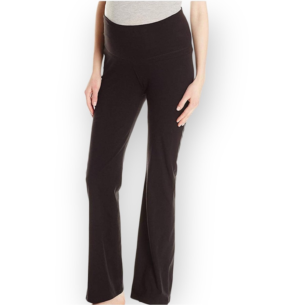 Three Seasons Maternity Straight Leg Woven Black Dress Pants
